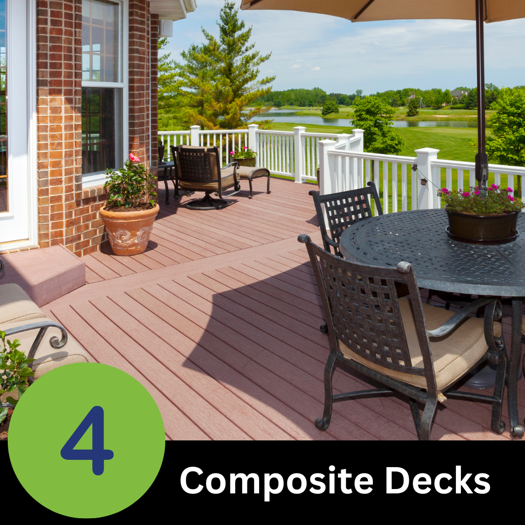 Composite decking installation in Kernersville, NC by Roofing Exteriors Pro