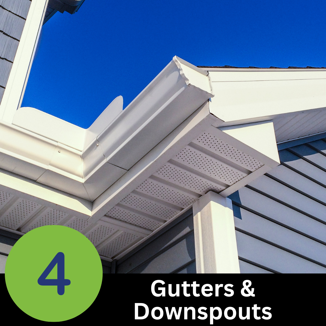 Durable gutter system installed on a home in High Point, NC by Roofing Exteriors Pro, ensuring proper water drainage and protection.