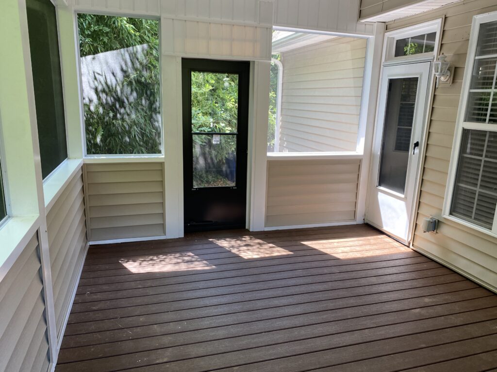 Screen-In Porch with a Knee Wall Winston Salem NC