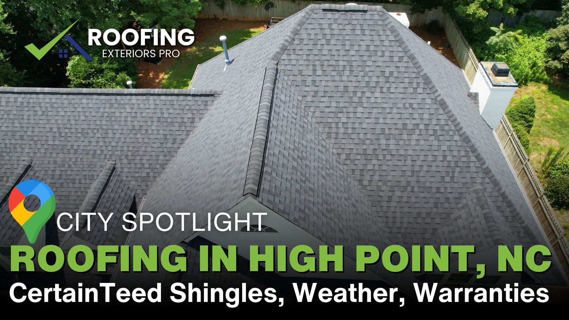 CertainTeed Landmark architectural shingles on a home in High Point NC