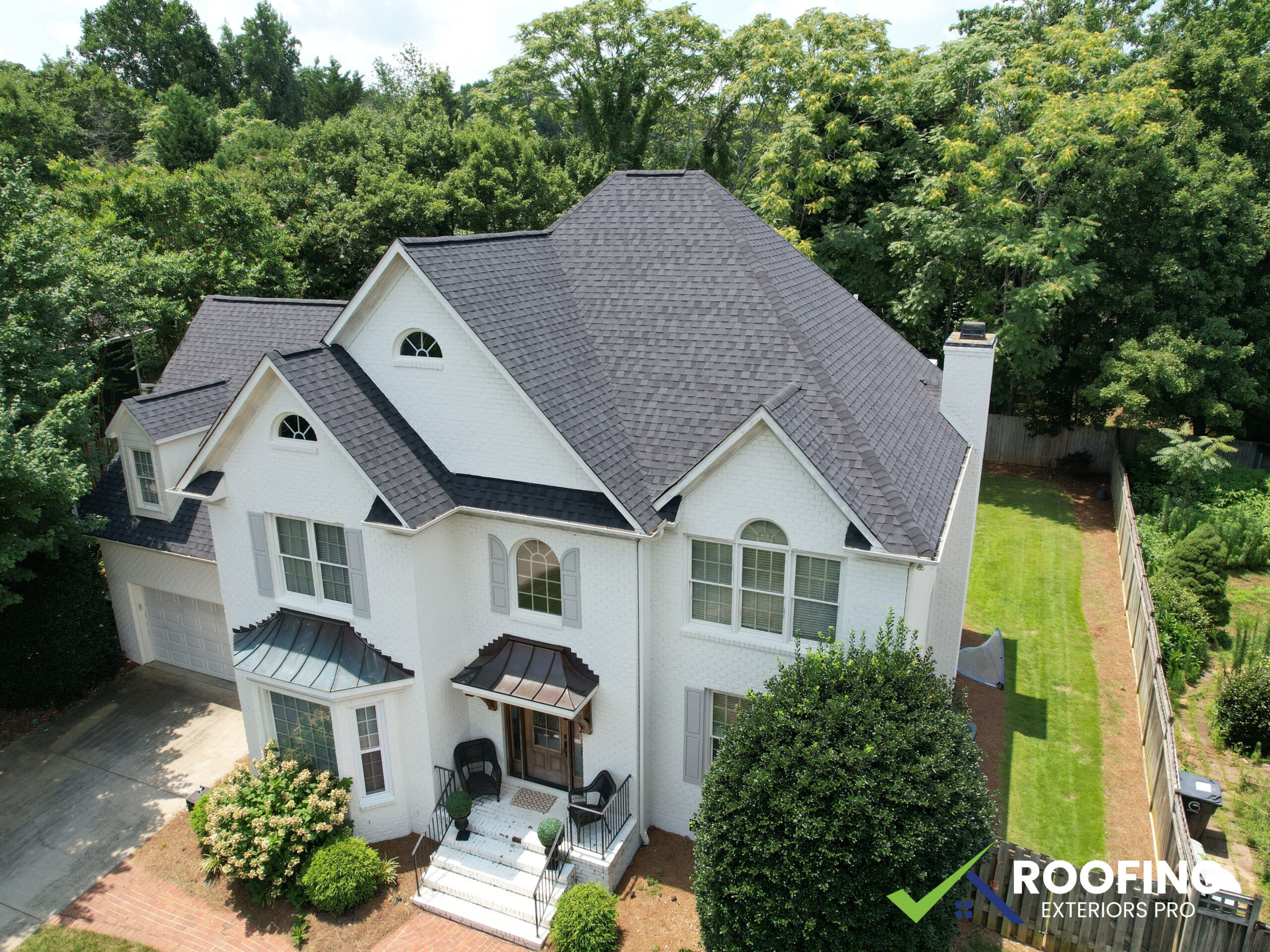 Home in Greensboro NC after roof replacement with CertainTeed shingles and extended warranty coverage