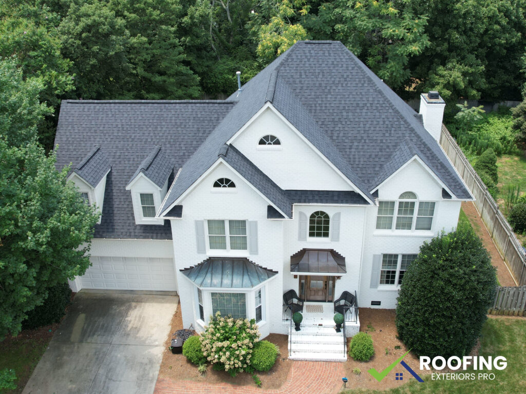 Finished roof replacement in Greensboro NC using CertainTeed architectural shingles by Roofing Exteriors Pro